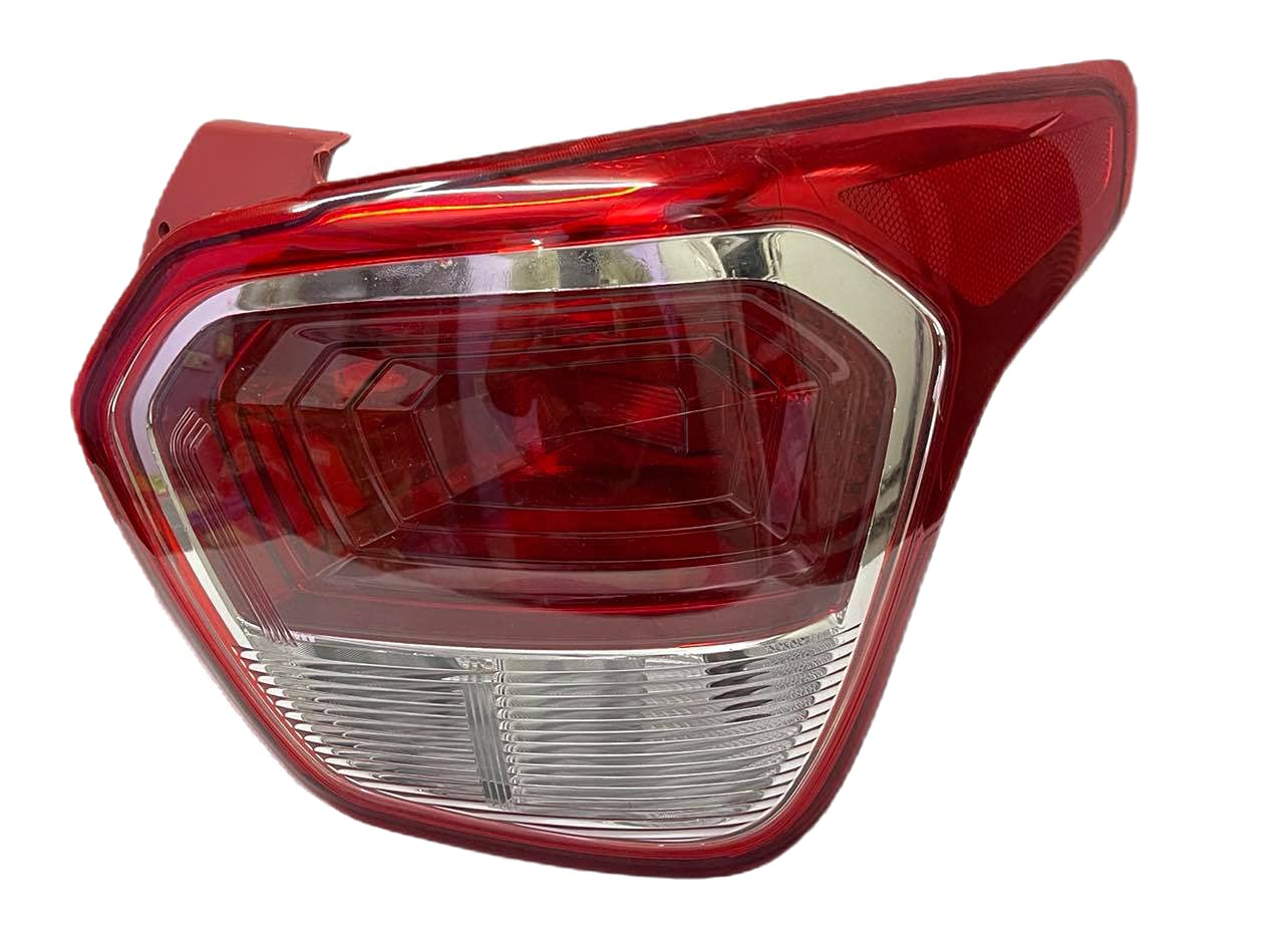 Red taillight for Hyundai Xcent 2014-2020, halogen bulb design, with a reflective coating.