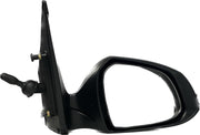 Black side rear view door mirror for Hyundai Xcent / I10 Grand Manual with a convex mirror plate.