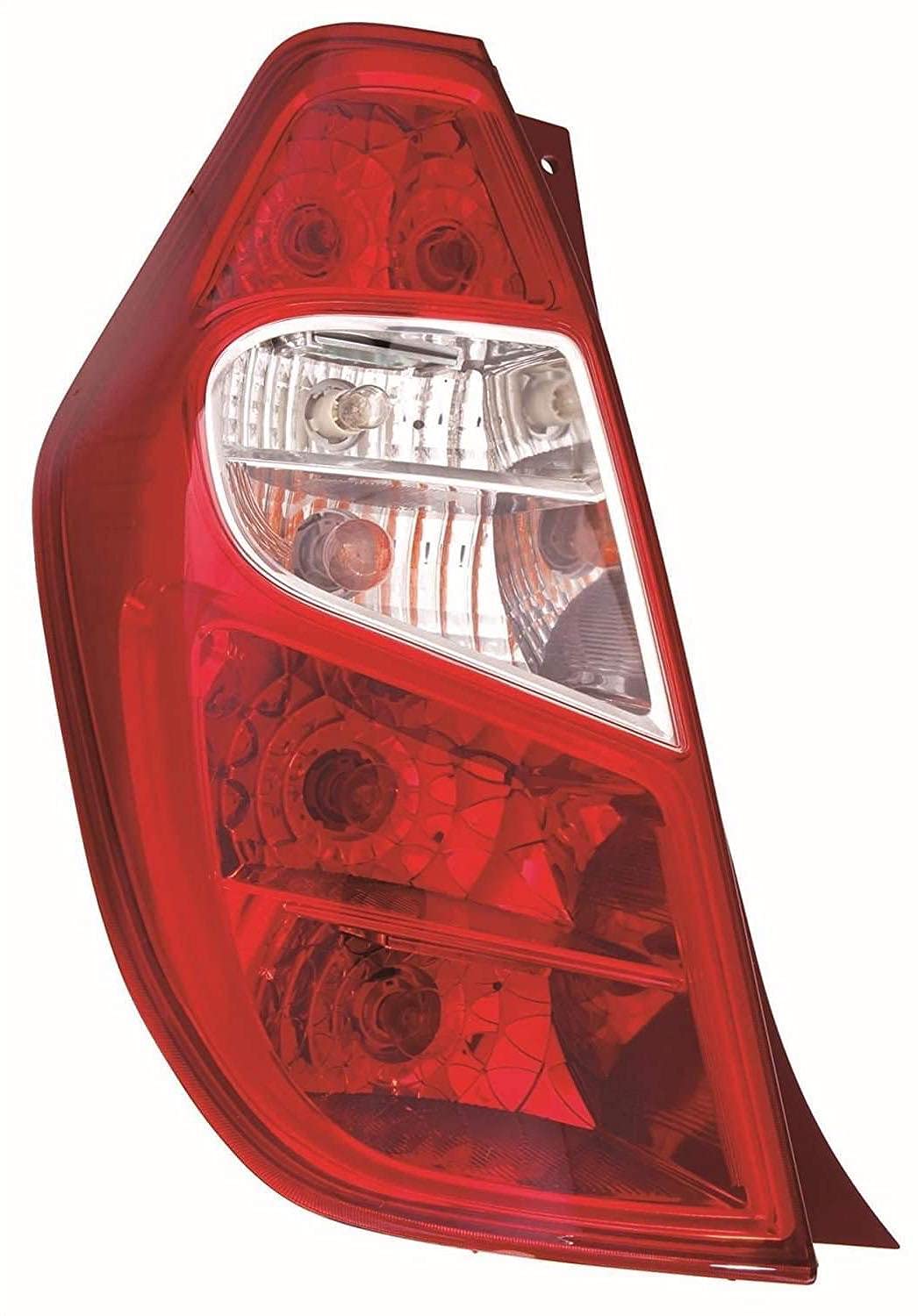 A red tail light for a Hyundai I10 Type 2 vehicle, showcasing the brake light and reverse light sections.