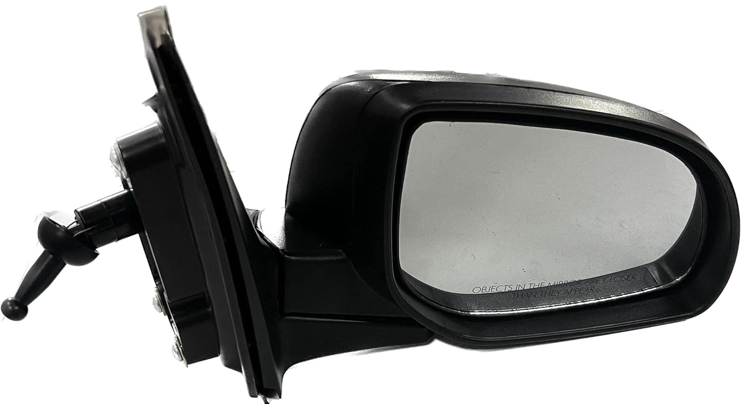 Adjustable door mirror for Hyundai I20 2008-2014, black in color, with mounting points visible.