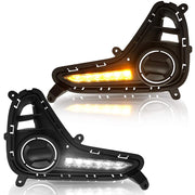 K D DRL Fog Lamp Cover with Turn Indicator for Hyundai Grand i10 Type 2 2016-2019