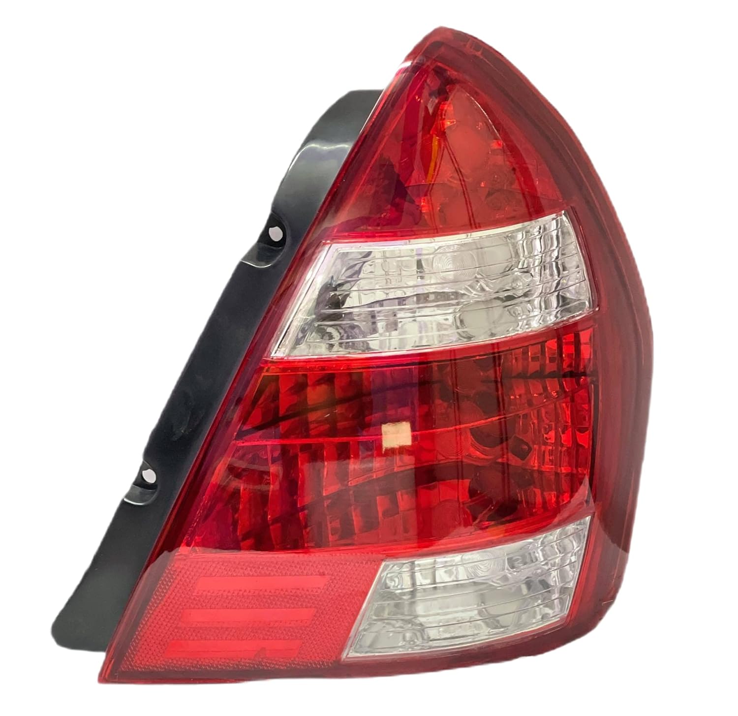 Red tail light for Tata Indigo Type 1 vehicle (2002-2011) with a black border and clear glass.
