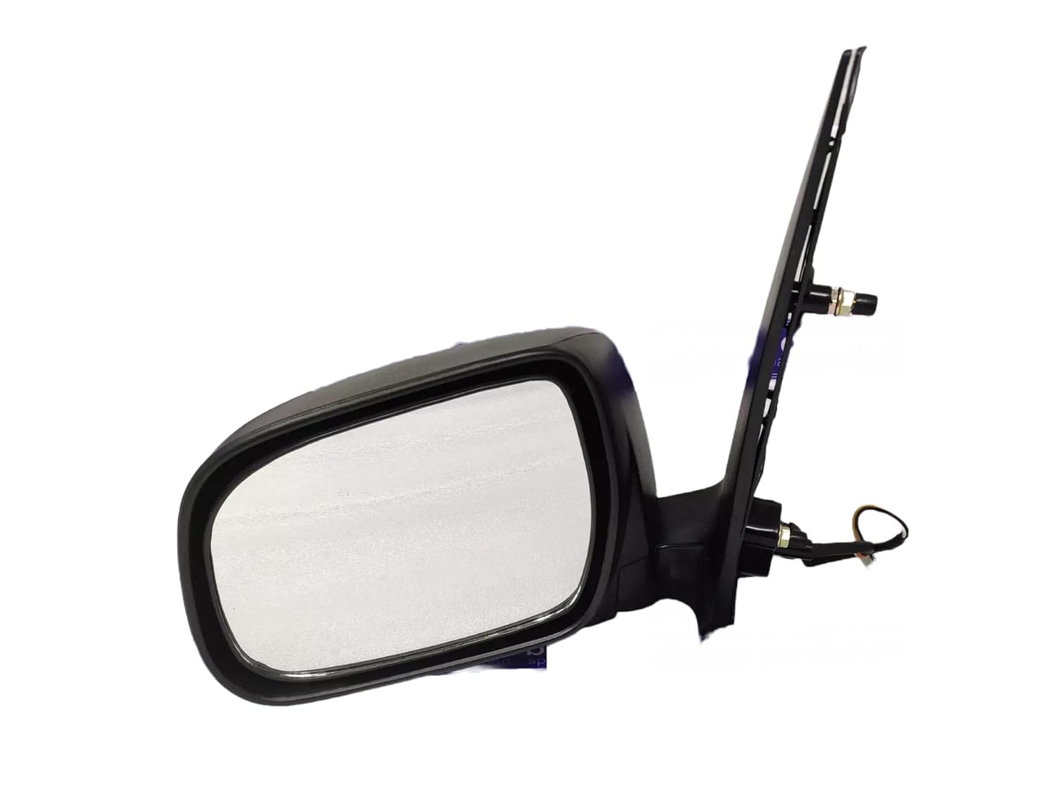 A black K D brand door mirror for a vehicle, which is designed to fit the Toyota Innova Motorize model.