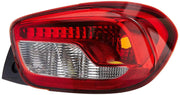 Red tail light assembly for Renault Kwid 2015-2019 with halogen bulb.