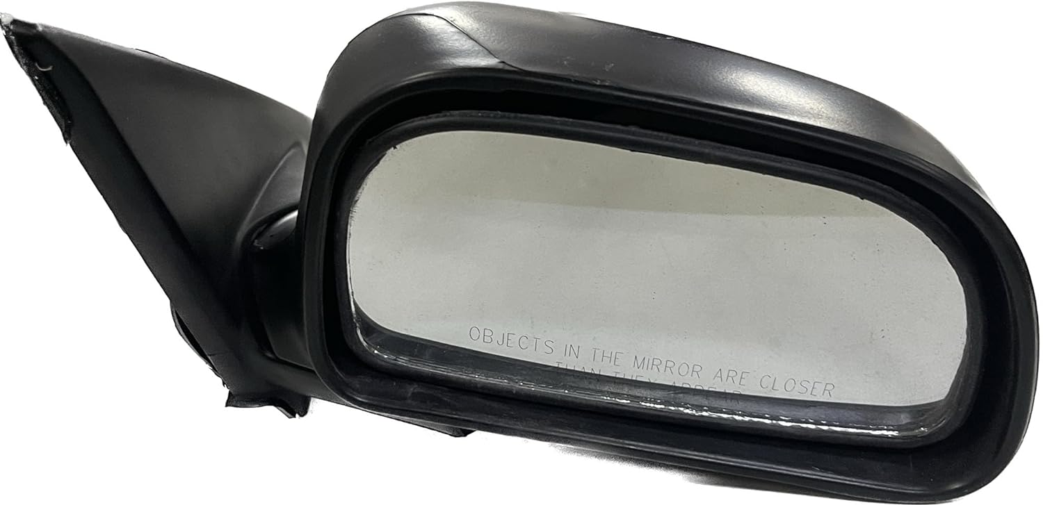 Black K D side mirror for Mitsubishi Lancer, door mount type.