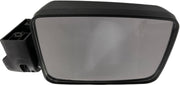 A black, clear door side mirror for Mahindra Bolero T3.