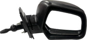 Black adjustable side mirror for Mahindra KUV 100 with clear glass.