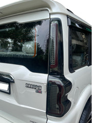 Mahindra Scorpio LED taillight with piller light

Scorpio LED taillight smoky black finish

Scorpio LED complete rear light set

Mahindra Scorpio LED backlight with pillar
