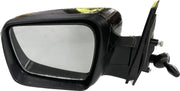 A black, shatter-resistant acrylic side mirror for Mahindra TUV 300 / BOLERO NEO Manual, with a visible mounting type and reflective surface.