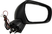 Black side rear view door mirror with an automatic fold, including an electrical wiring harness, for a Maruti Baleno motor plus indicator.