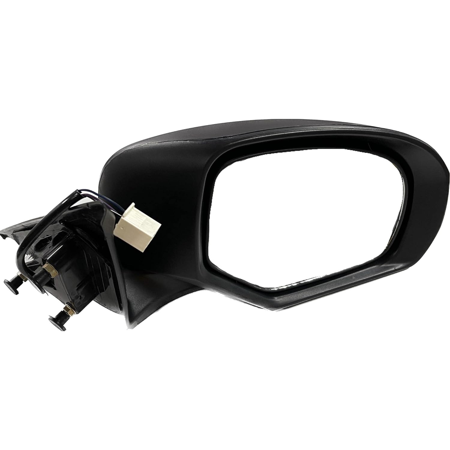 Black, clear convex side rear view door mirror for Maruti BREZZA motor vehicle.