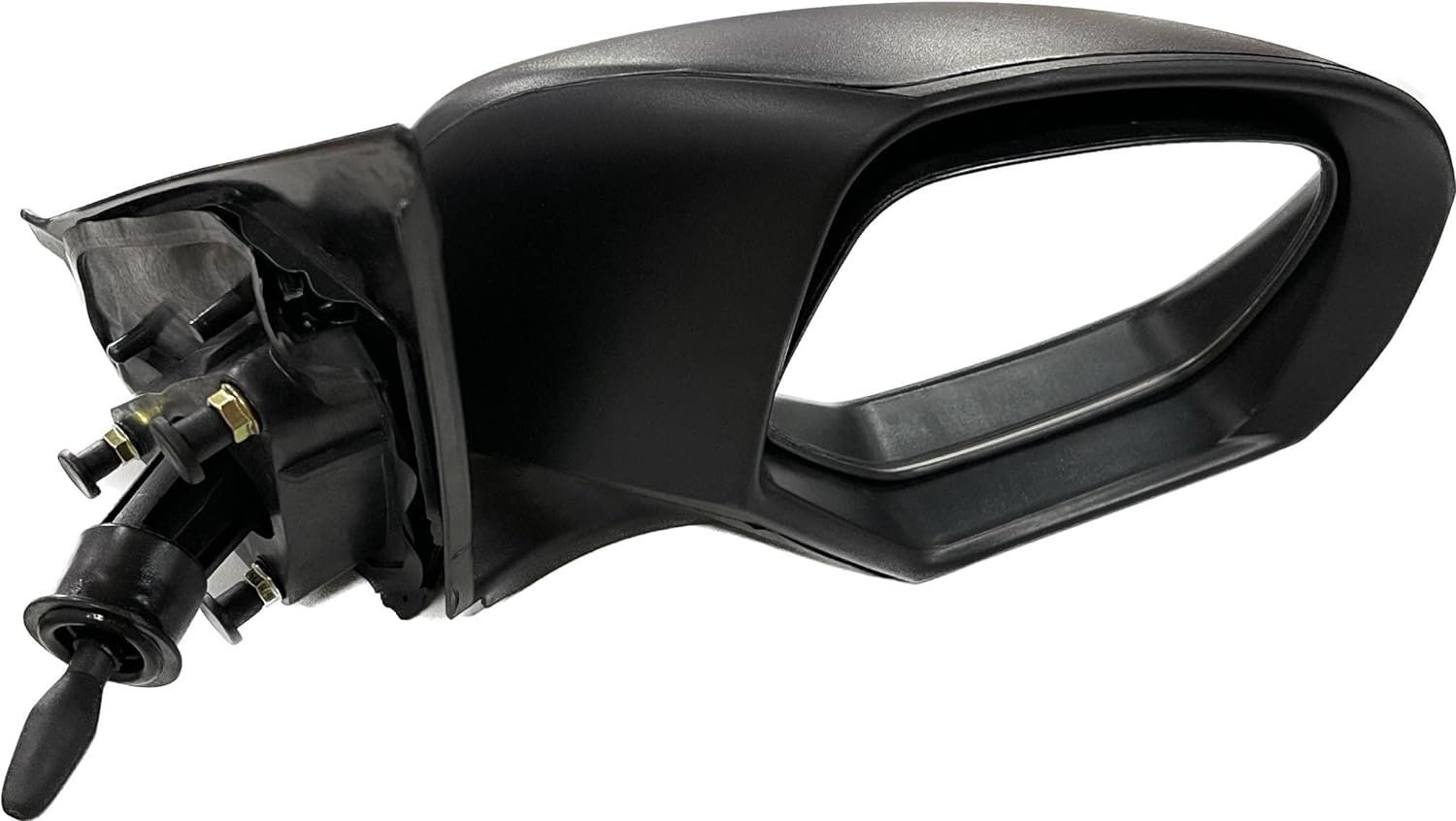 Manual adjustable black side door mirror for Maruti Swift Type 3 and Dzire Type 2, mounted on a white background.