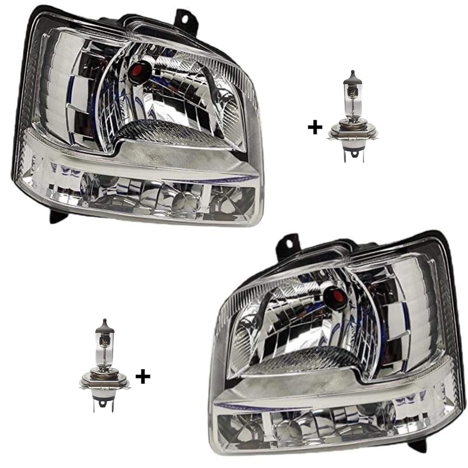 A silver-colored headlight assembly for Maruti Suzuki WagonR Type 2, model years 2003-2006, without adjustable motor.