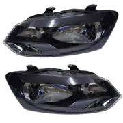 Polo black LED headlight