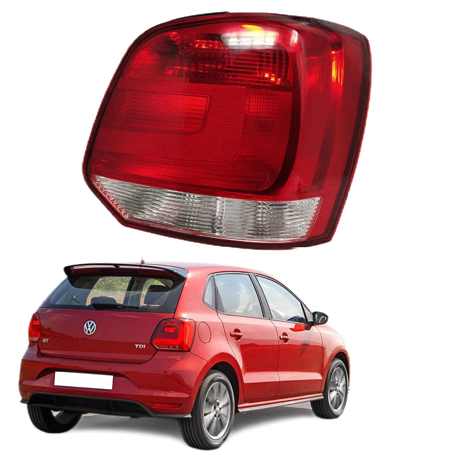 Red tail light for VW Polo Type 1 model years 2009-2014