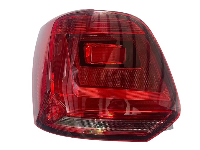 Red tail light for VW Polo Type 3, featuring a glass lens and metal housing.