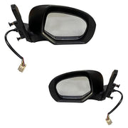 A pair of black motorized door mirrors with cables attached, designed for Maruti Brezza 2022-Onwards.