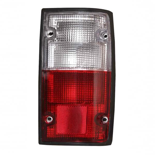 A red and clear tail light assembly for a Toyota vehicle, specifically designed for the Qualis old model (1999-2004).