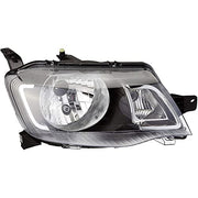 A K D brand headlight for KWID vehicle, featuring a clear lens with a black interior and a visible bulb.