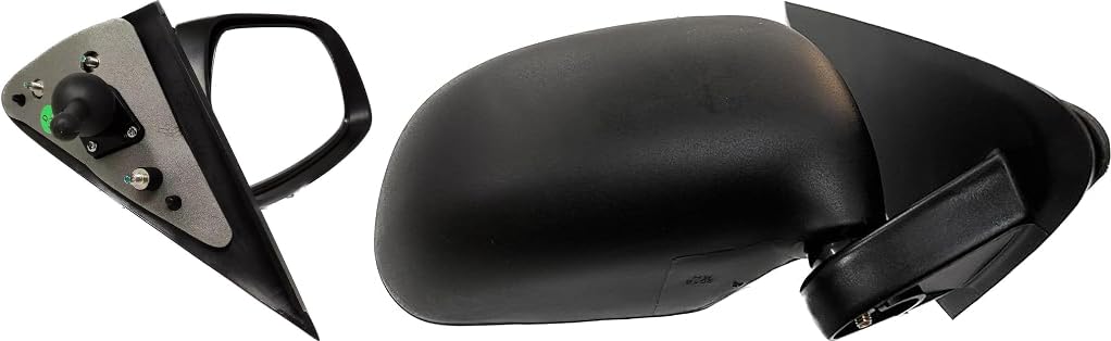 A pair of black, door-mounted side mirrors for Maruti Suzuki S-Presso with shatter-resistant acrylic mirrors and sturdy ABS plastic casing.