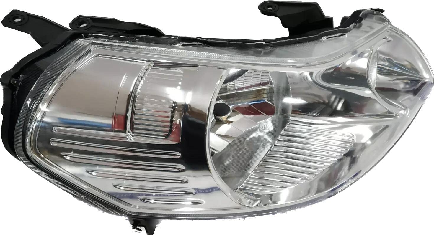 A single headlight for Maruti SX4 model years 2007-2013, featuring a silver-colored lens with a black frame and break-resistant design.