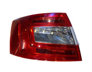 Tail light for Skoda Octavia featuring LED technology, with a clear and red color scheme, including a breakproof glass cover.