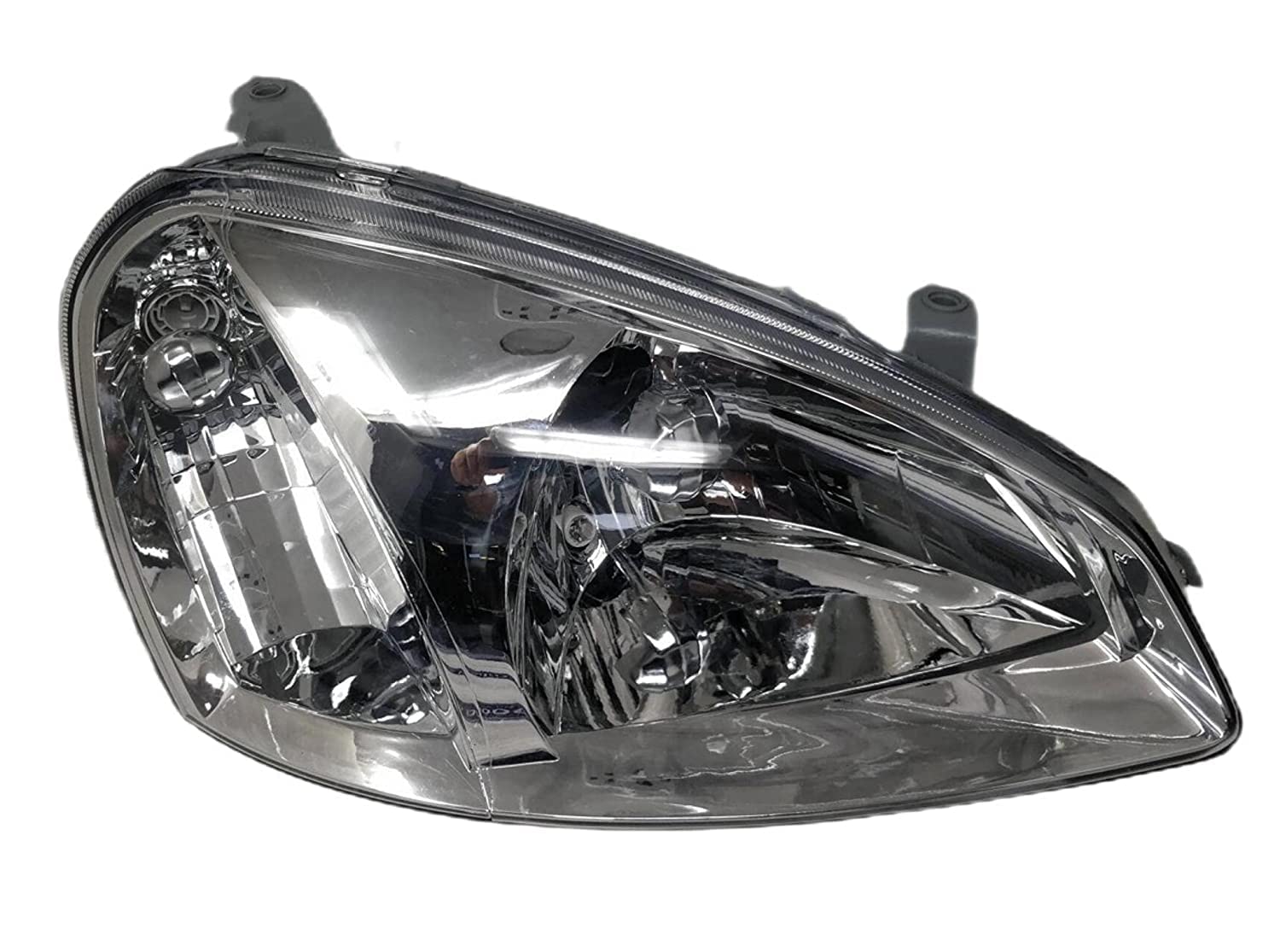 A K D brand headlight assembly designed for specific Tata vehicle models, showcasing a clear lens and reflective interior.