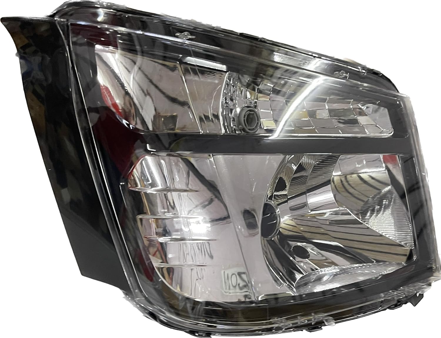 headlight assembly for TATA INTRA vehicle, showcasing the front lighting system with reflectors and glass lens.