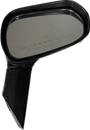 An adjustable door mirror for Tata Nano New Model, black in color, with a wide field of vision design.