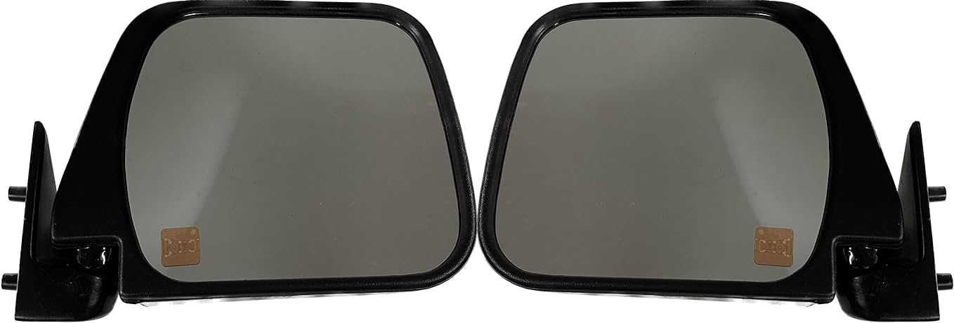 A pair of black K D brand door mirrors for a Tata Sumo vehicle, displayed against a white background.