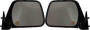 A pair of black K D brand door mirrors for a Tata Sumo vehicle, displayed against a white background.