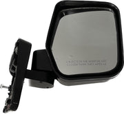 A black K D brand side rear view door mirror for a Tata Winger car.