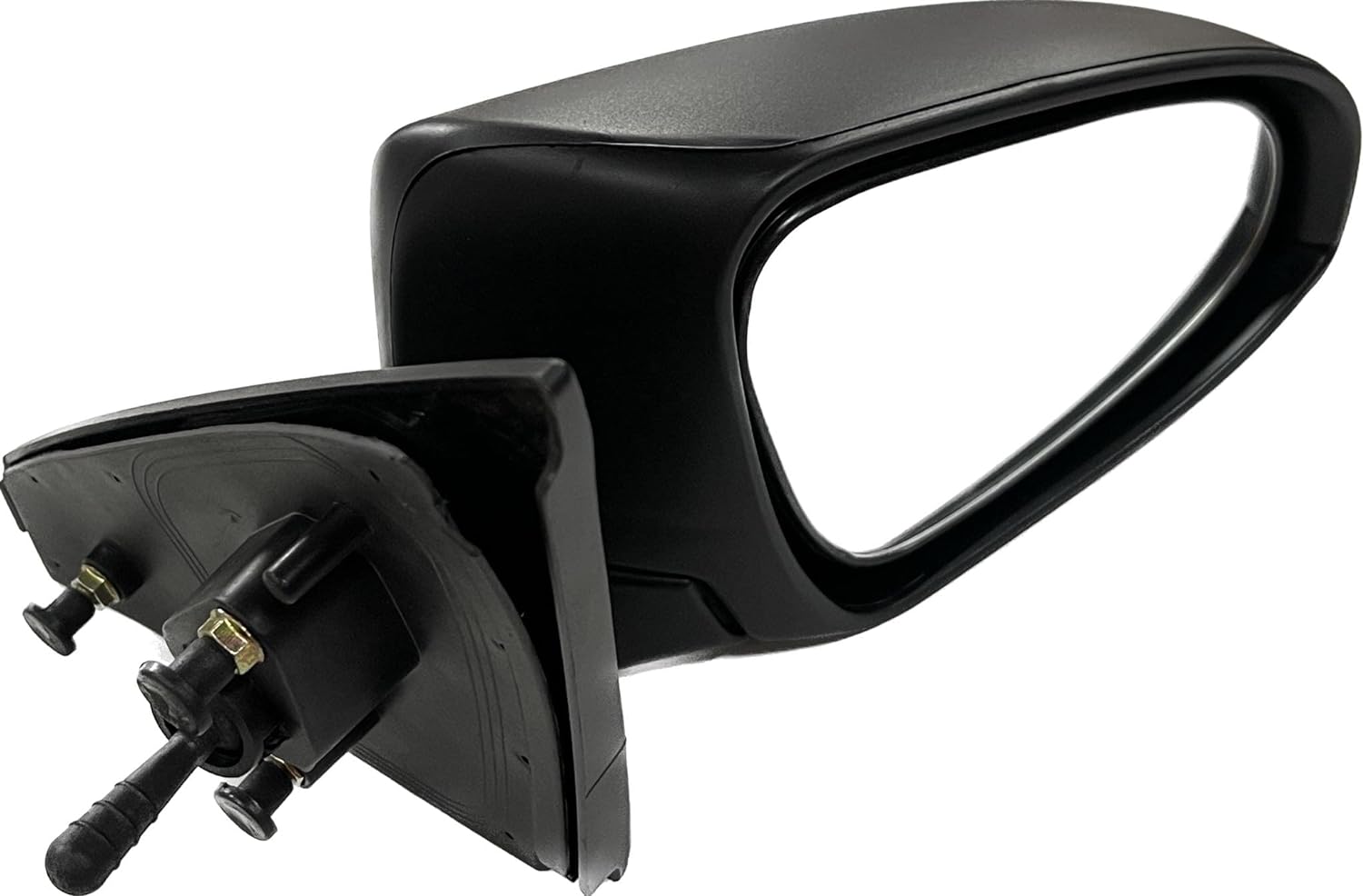 Manual adjustable side door mirror for Toyota Etios/Liva, black in color, with visible mounting points and wiring.