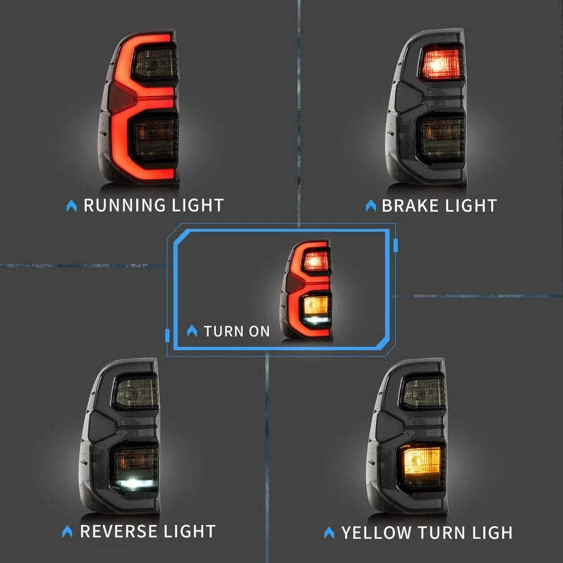 Hilux smoky black tail light