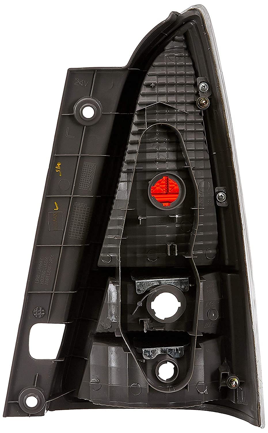 Rear tail light assembly for Toyota Innova 2009-2012 Type 2 featuring clear domed lights and red backing.