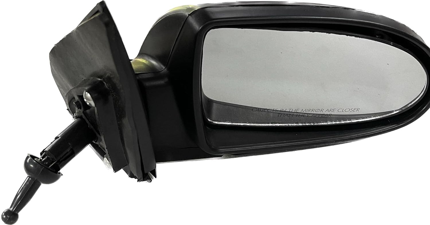 A black K D brand manual door/side mirror for a Hyundai Verna.