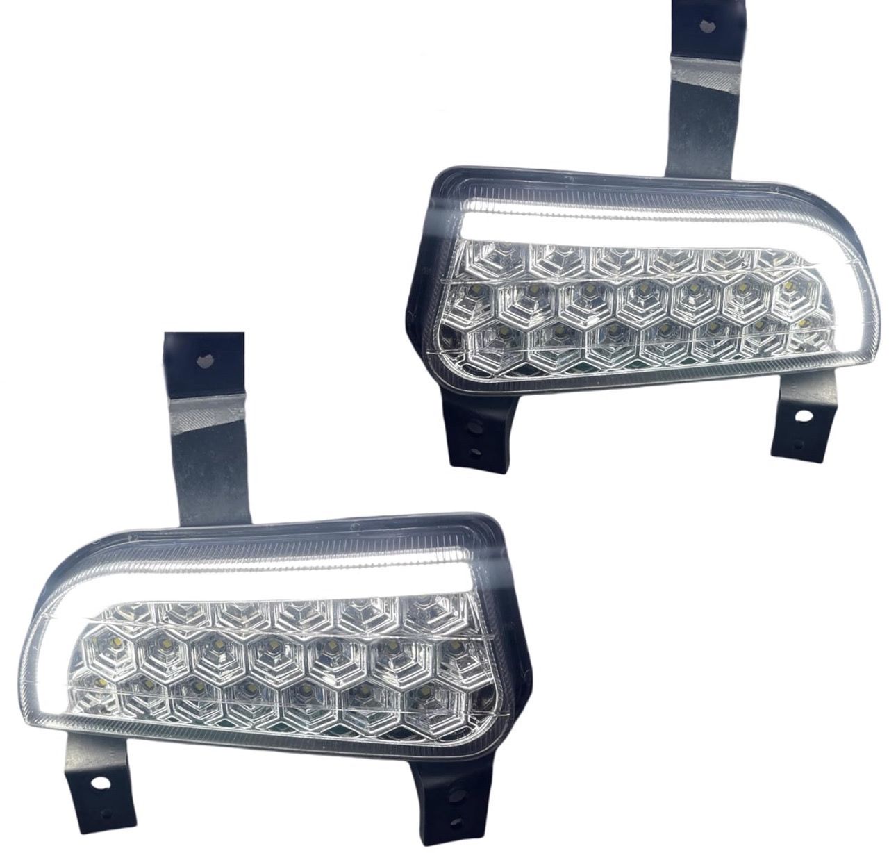 K D DRL LED Fog Lamp Set For Mahindra Scorpio Mhawk/Verito 2008-2017/ Bolero NEO 2021-NOW With indicator