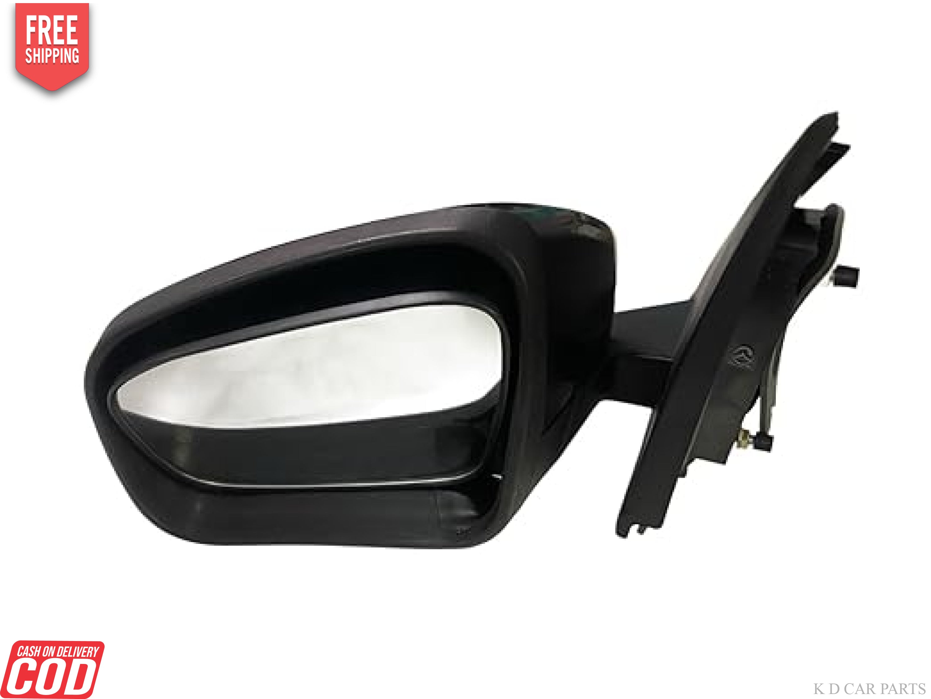 A pair of black door mirrors for Renault Triber, designed to be mounted on the vehicle's doors.