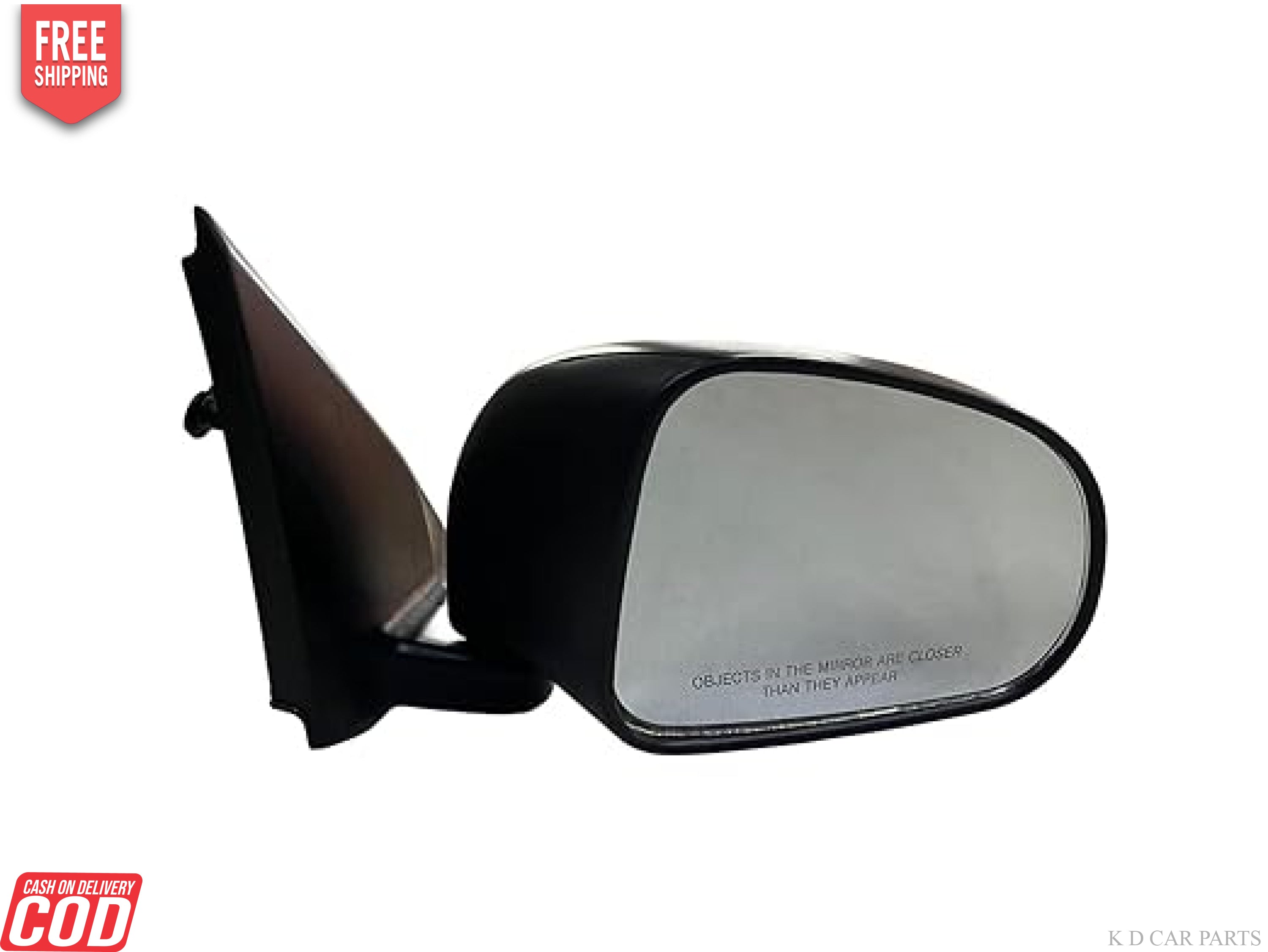 A pair of black door/side mirrors for Alto K10 (2020-Onwards) Basic Ordinary model.