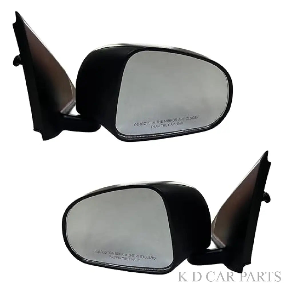 A pair of black door/side mirrors for Alto K10 (2020-Onwards) Basic Ordinary model.