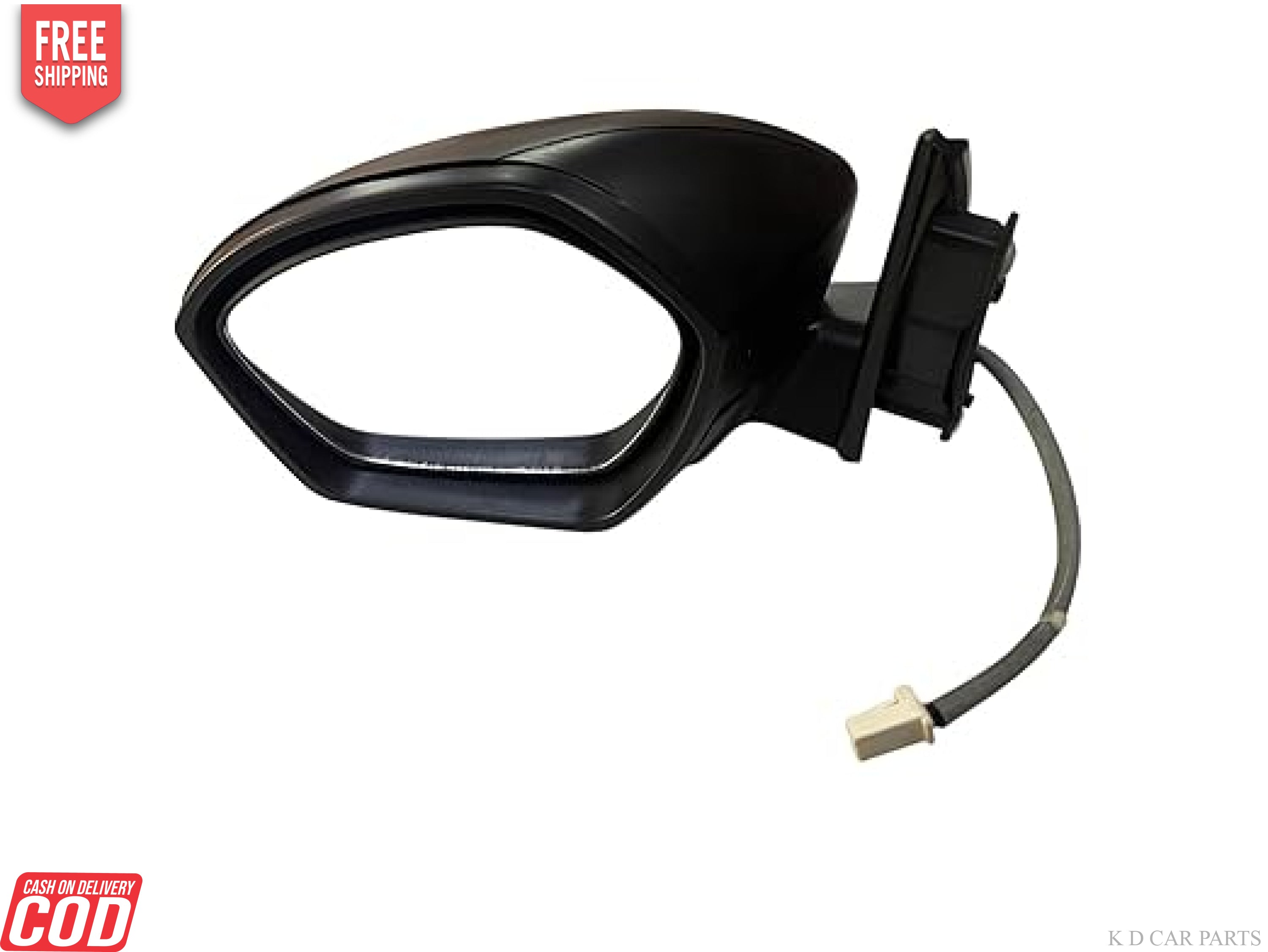 A pair of black door/side mirrors with OEM fitting for Tata Punch Motor, including indicators.