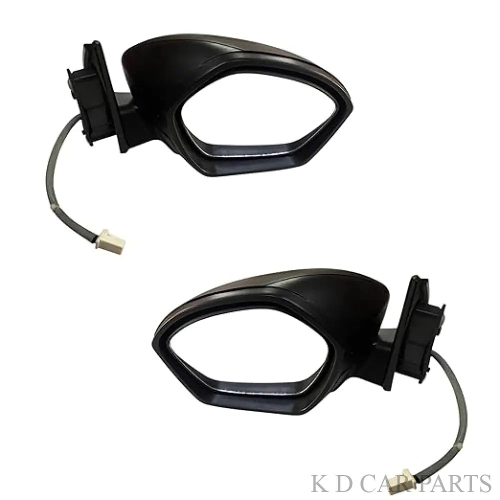 A pair of black door/side mirrors with OEM fitting for Tata Punch Motor, including indicators.