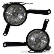 A pair of fog lamps for Chevrolet Sail, including bulbs, with a black rim design.