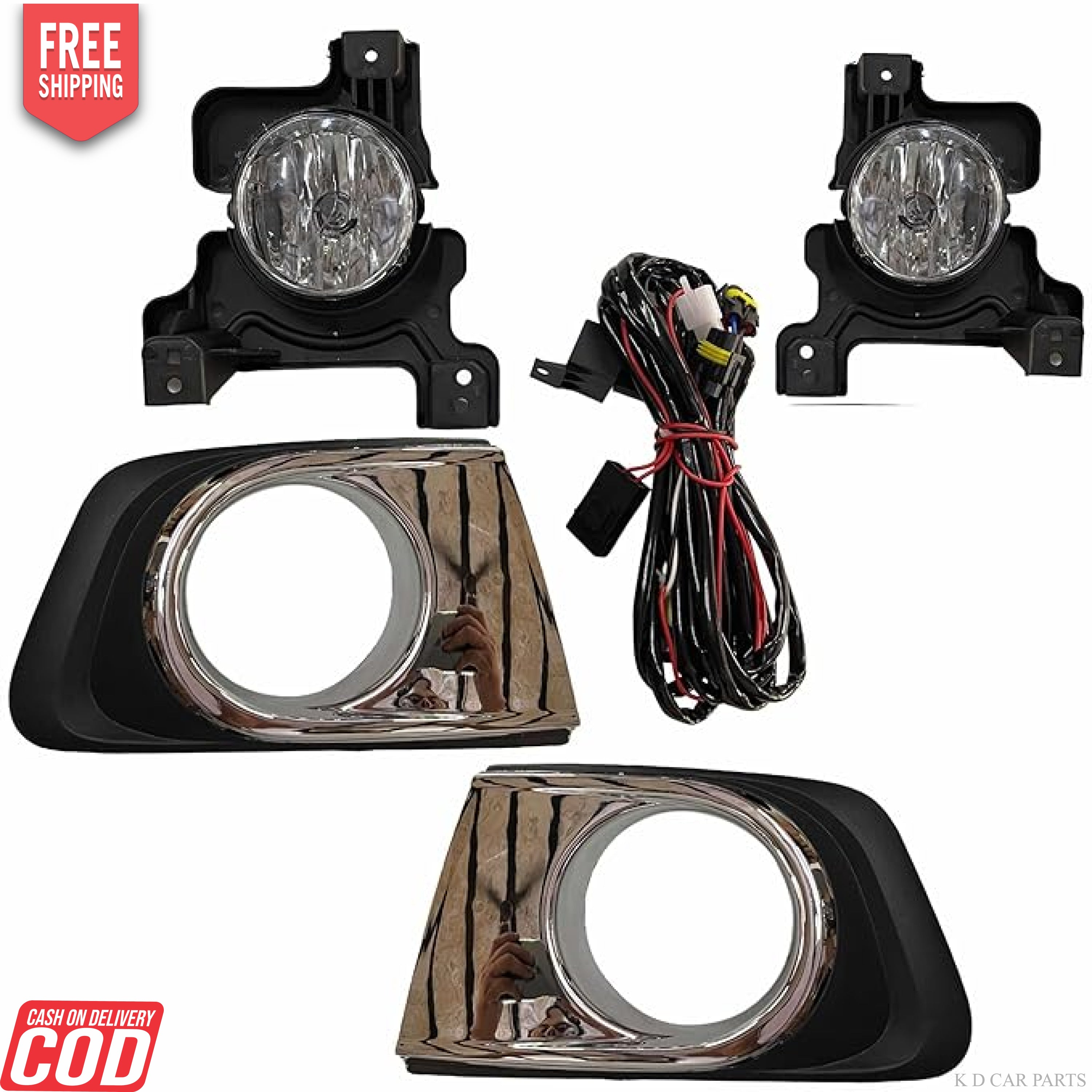 Fog Lamp set for Mahindra Scorpio Type 4 (Right & Left Sides) Complete Kit fog lamp