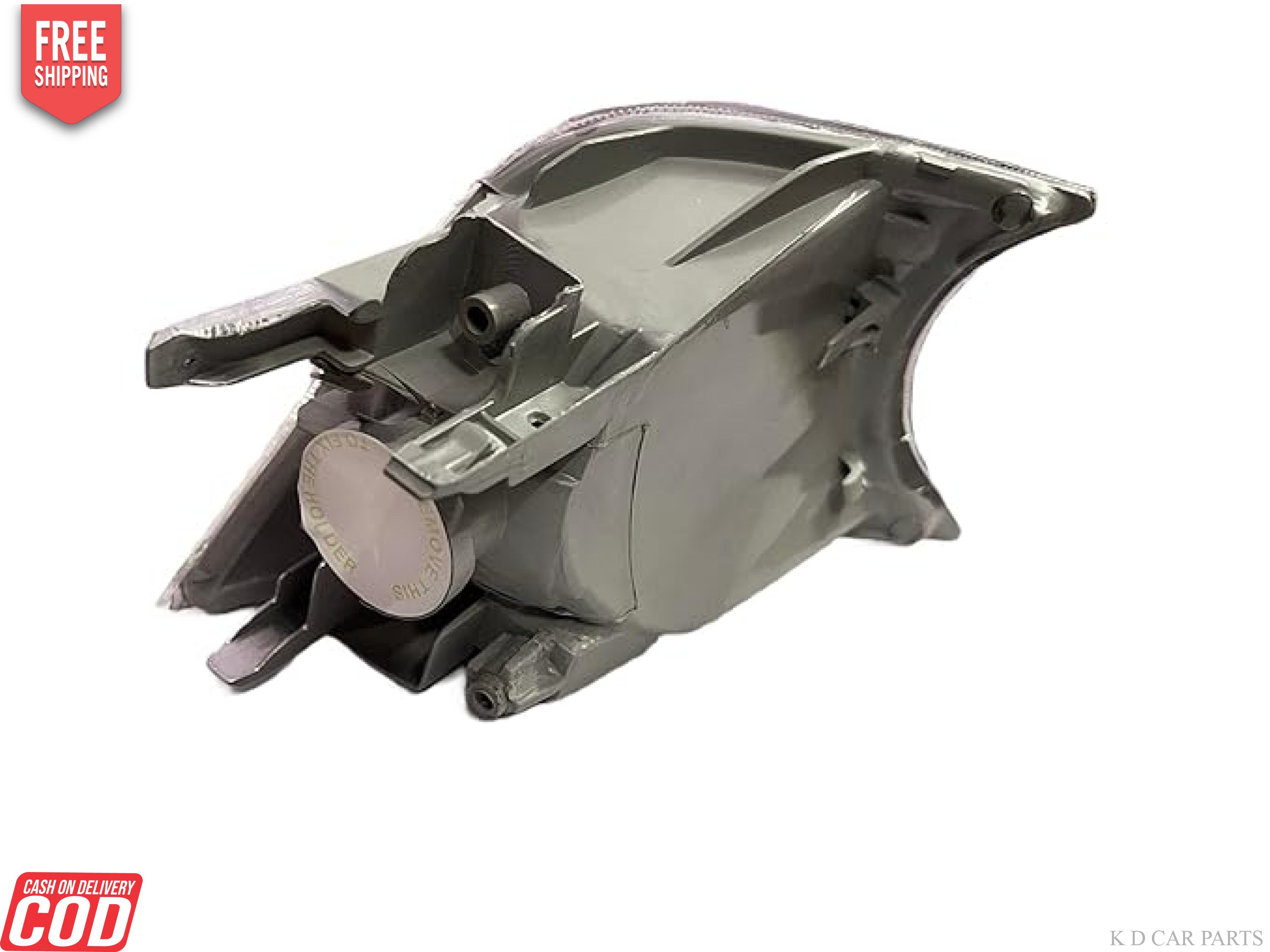 A front bumper and corner light for an Innova Crysta vehicle, showing the left and right side views with a close-up on the front left side and a breakdown of the parts.