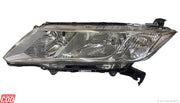 A front left headlight assembly compatible with Honda City 2014-2017 without adjustable motor.