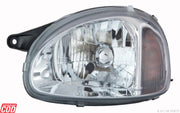 Opel Corsa exterior lighting, Corsa halogen headlamp, Corsa LED headlight upgrade, Opel Corsa spare parts lights.