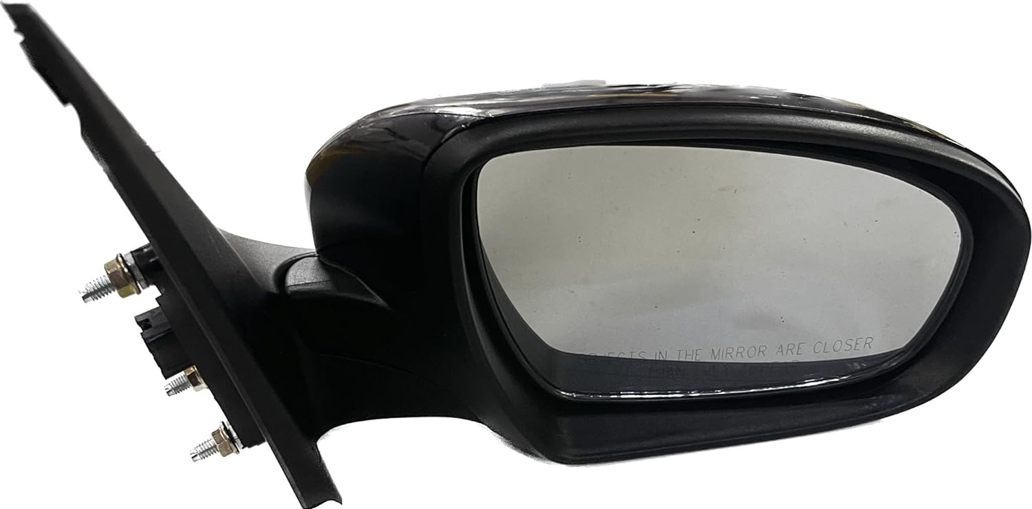 A black K D brand door/side mirror for Hyundai I20 Elite (2014-2018) with coupler, showing the mirror's reflective surface and the attachment points.