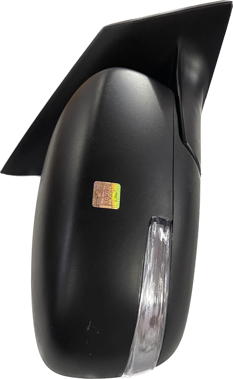 Black KD brand side/door mirror for Maruti Celerio Manual with indicator, featuring a door mount design and shatterproof glass.