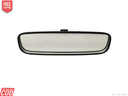 A black rear view mirror for vehicles such as Etios, Liva, and Cross with a visible mounting frame.